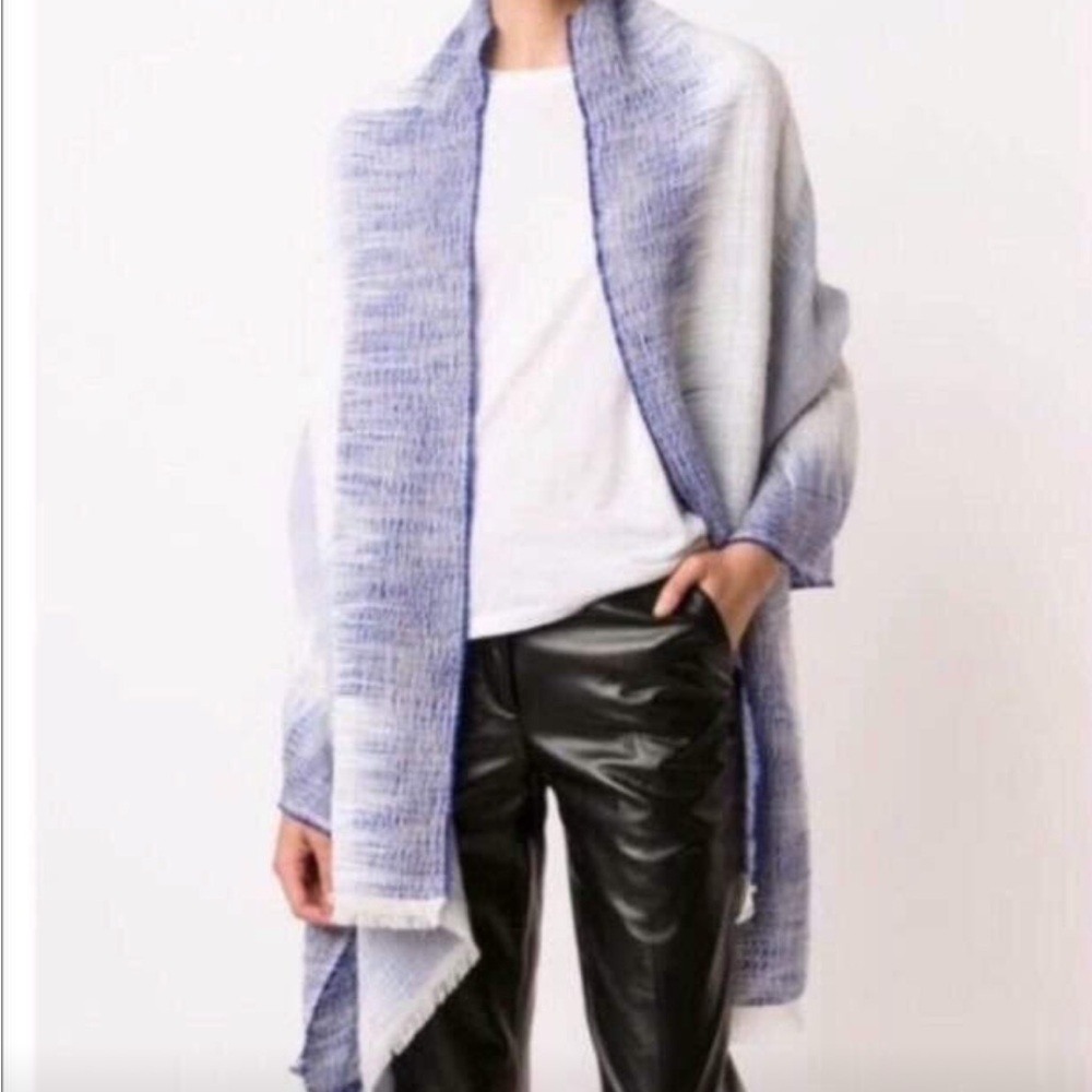NWT rag & bone Ombré Scarf Wrap Royal Blue